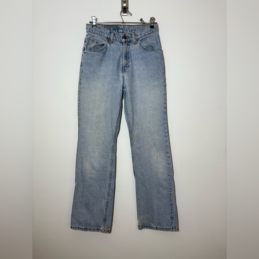 Levi's Vintage Orange Tab 917 Boot Cut Denim Jeans size 7 JR M USA Made 70s 80s